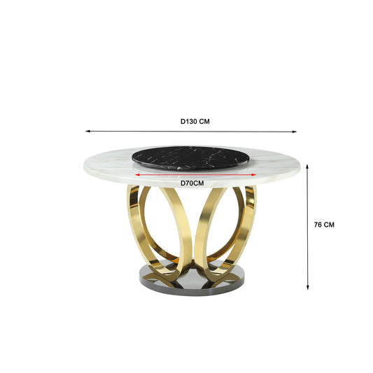 Icaro Round Marble Dining Table